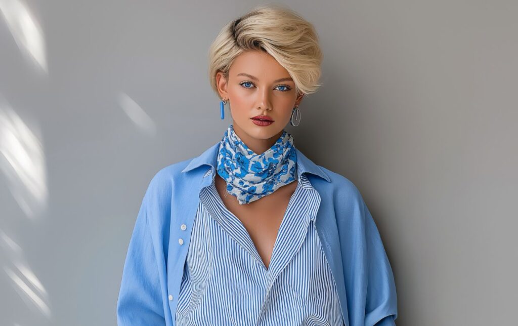 vetement couleur bleu femme