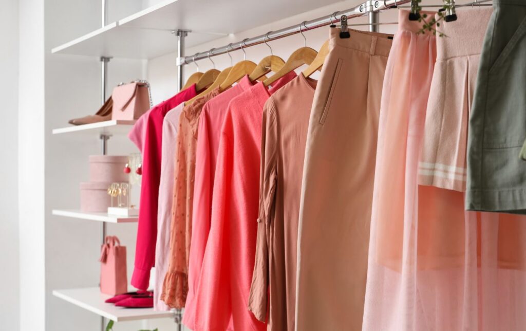 vetement couleur peche femme